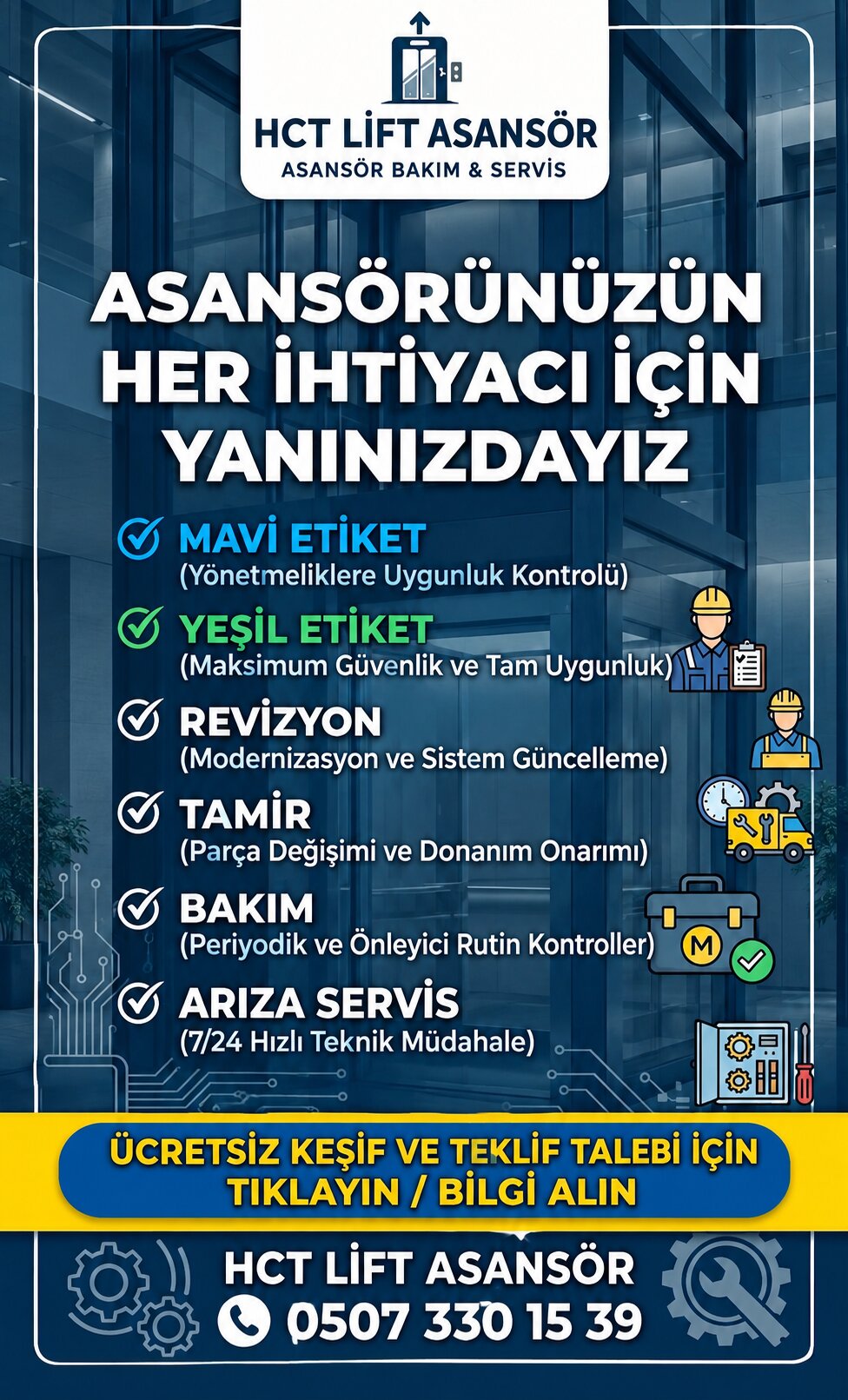 HCT Lift Güvenli Asansör Kabin Modelleri